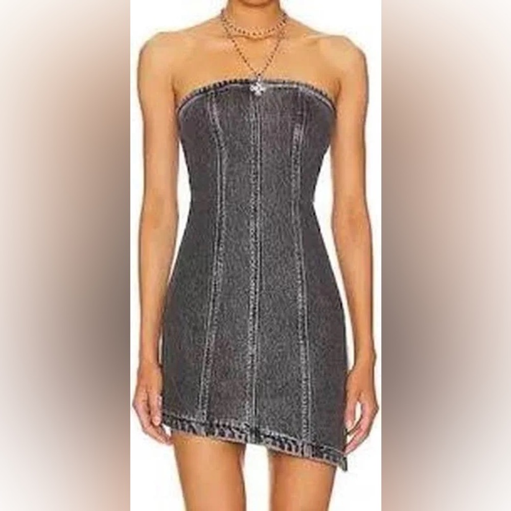 Abrand Jeans Bustier Mini Denim Dress in Chloe - NWT - Size Small